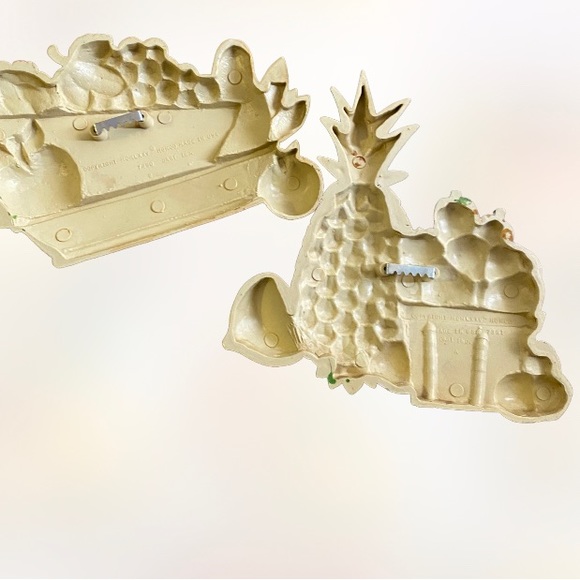 Vintage MCM homco pineapple strawberry fruit basket 3-D wall hanger decor - Picture 5 of 5